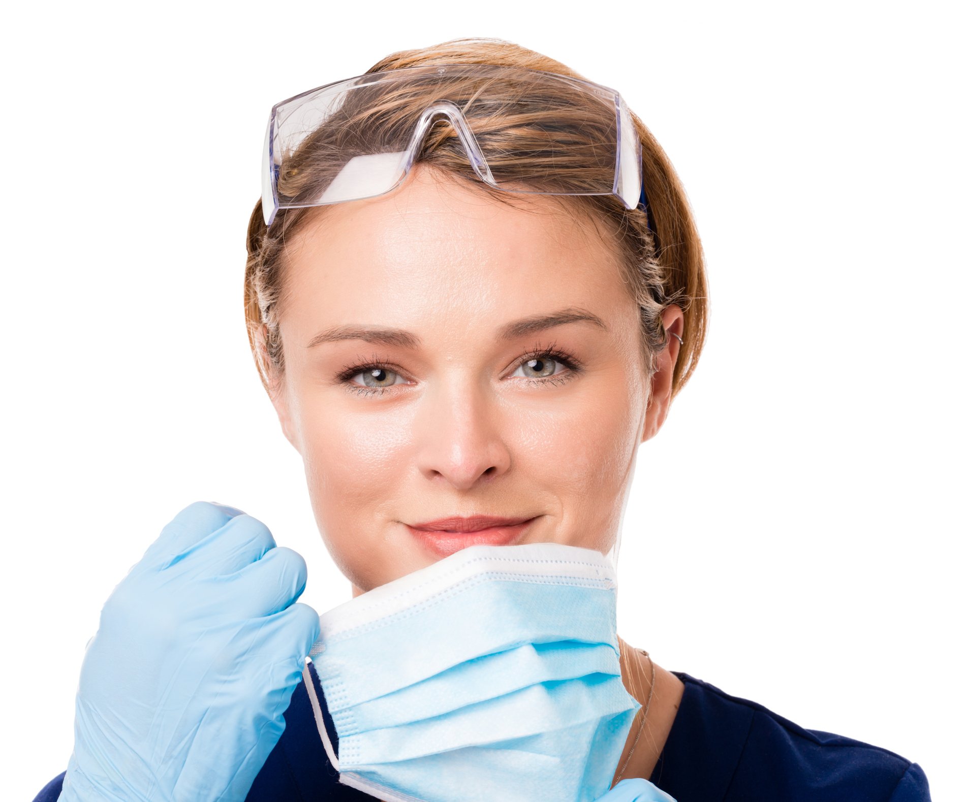 Dental worker with PPE