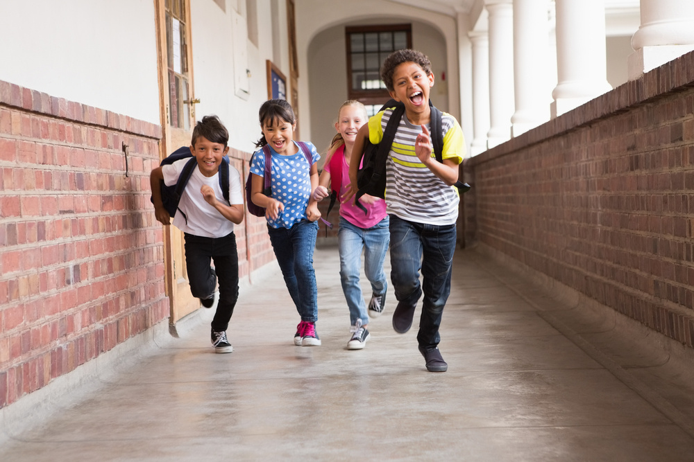 Kids running back to school