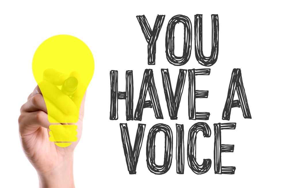 You have a voice